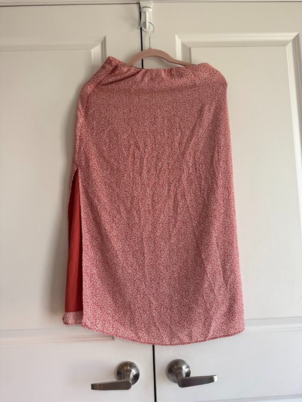 pink midi skirt - abercrombie - size small (s)